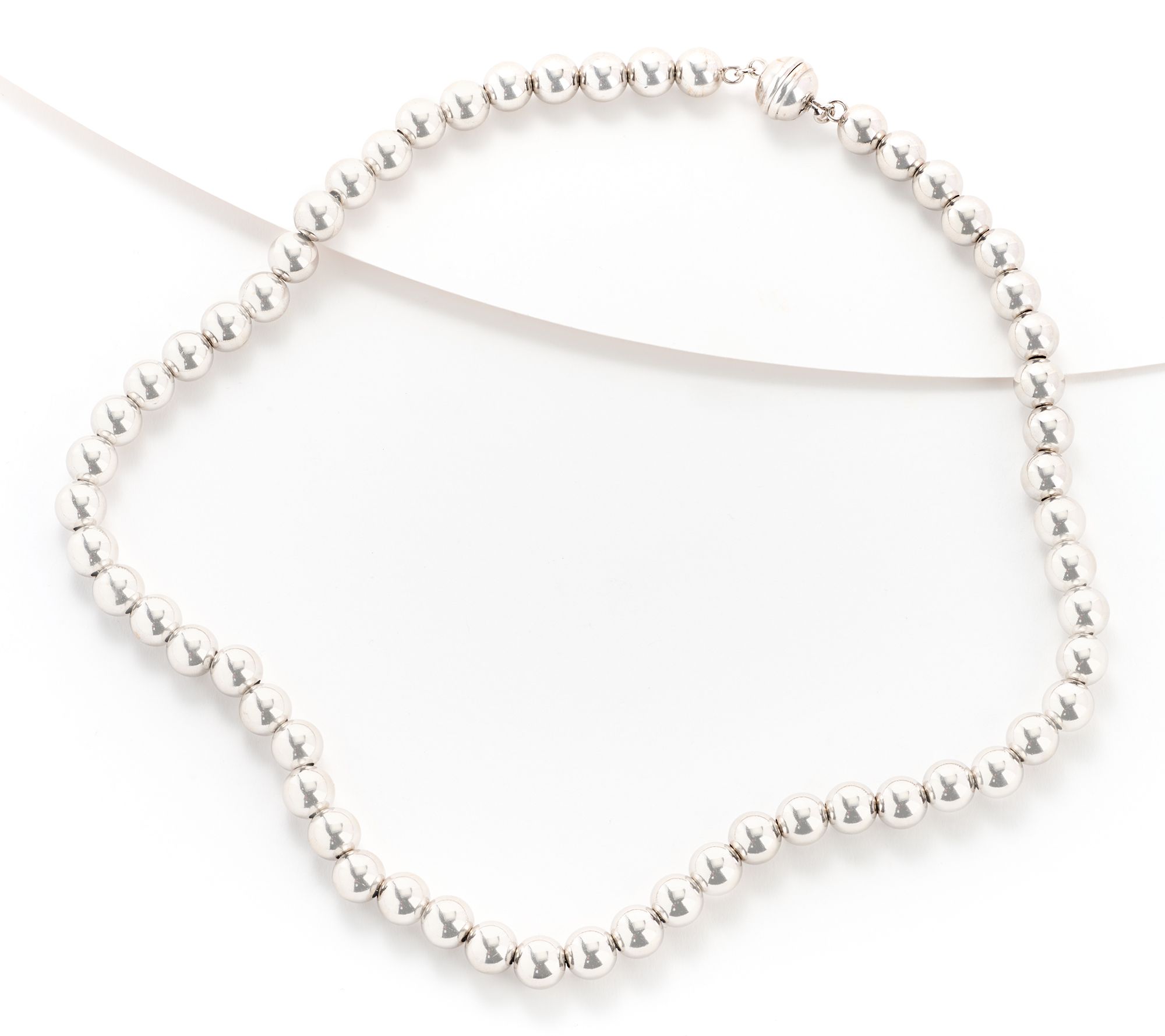 "As Is" David Markstein Bronze 8mm Bead Magnetic 18" Necklace