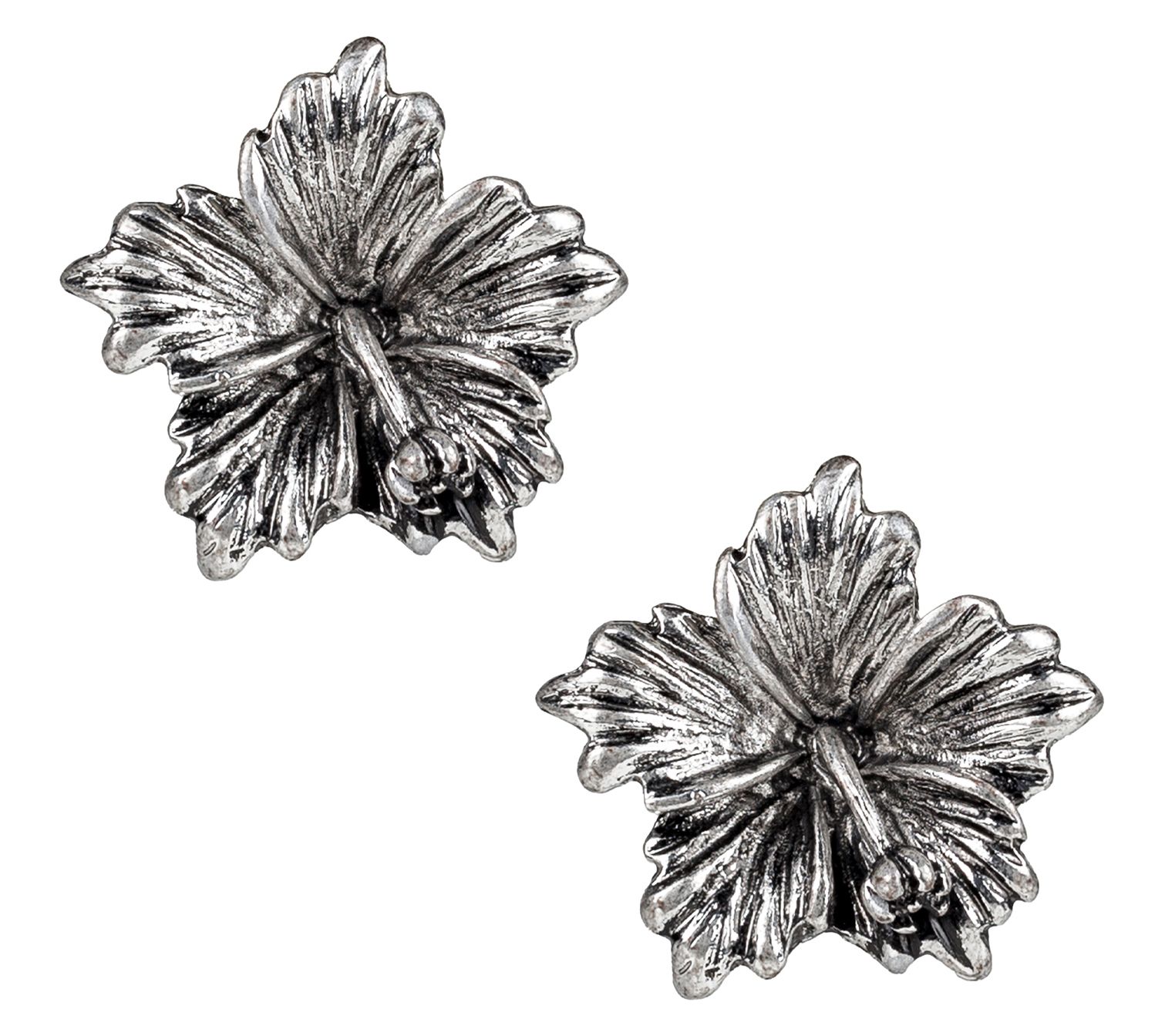 Patricia Nash Hibiscus Button Earrings