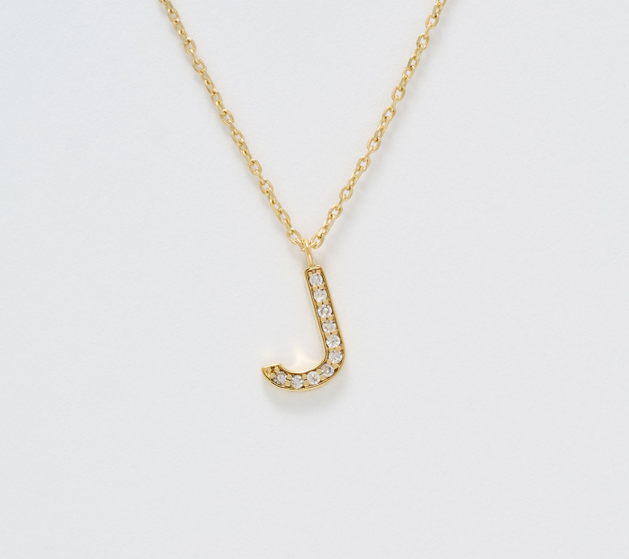 Accents by Affinity 0.11 cttw Initial Pendant Necklace,Plated