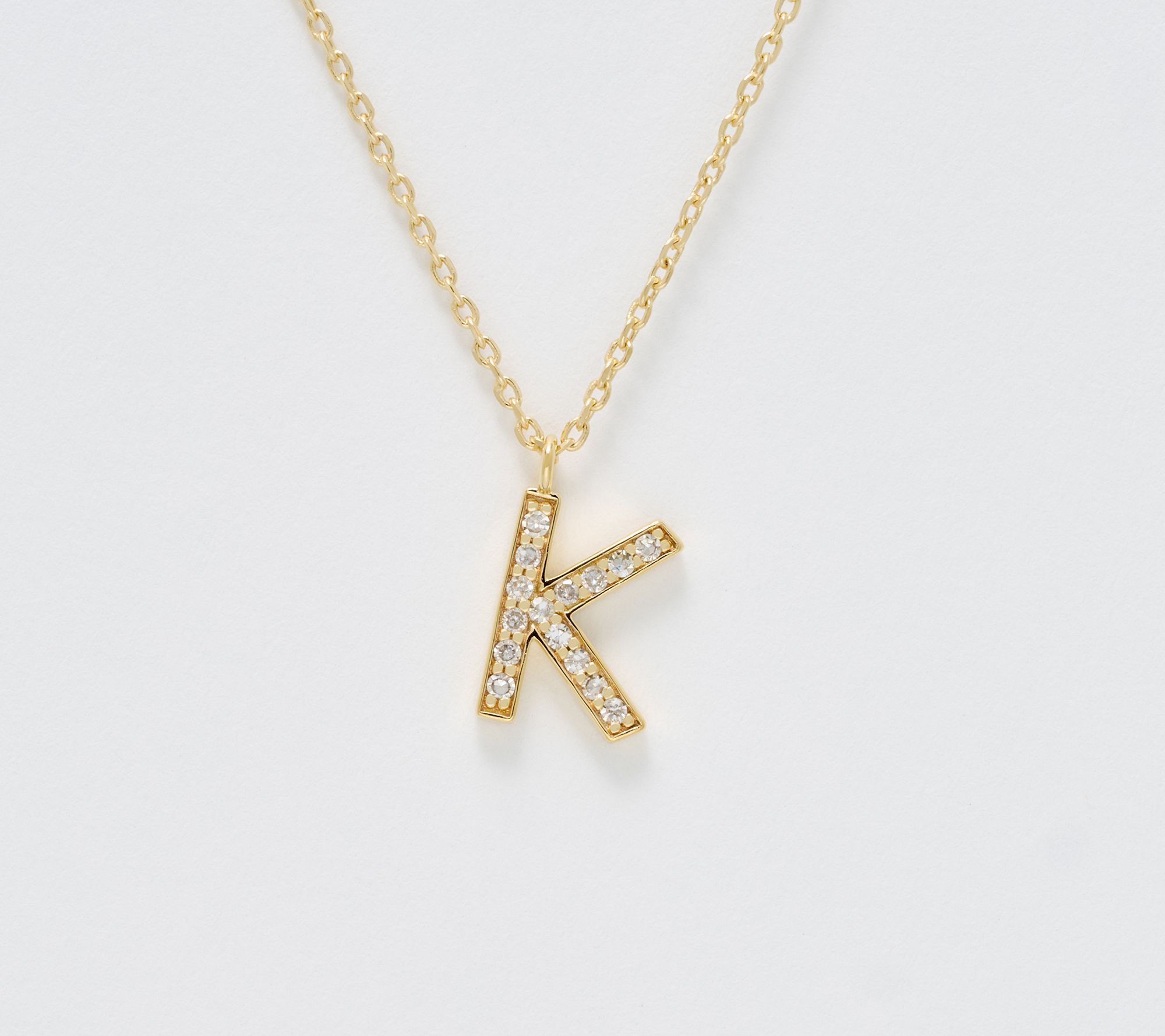 Accents by Affinity 0.11 cttw Initial Pendant Necklace,Plated