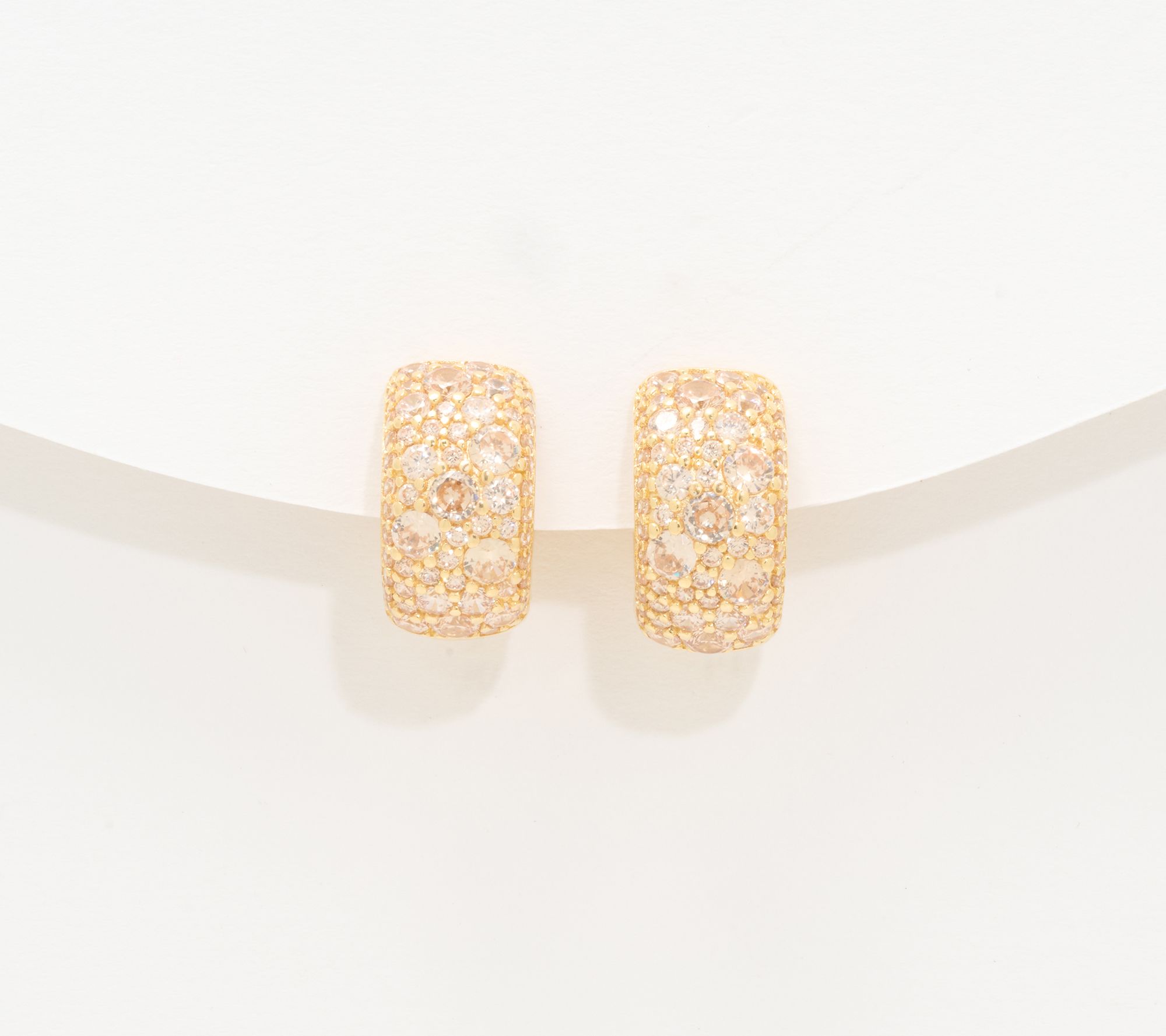  Diamonique Italia Huggie Hoop Earrings, Sterling Silver