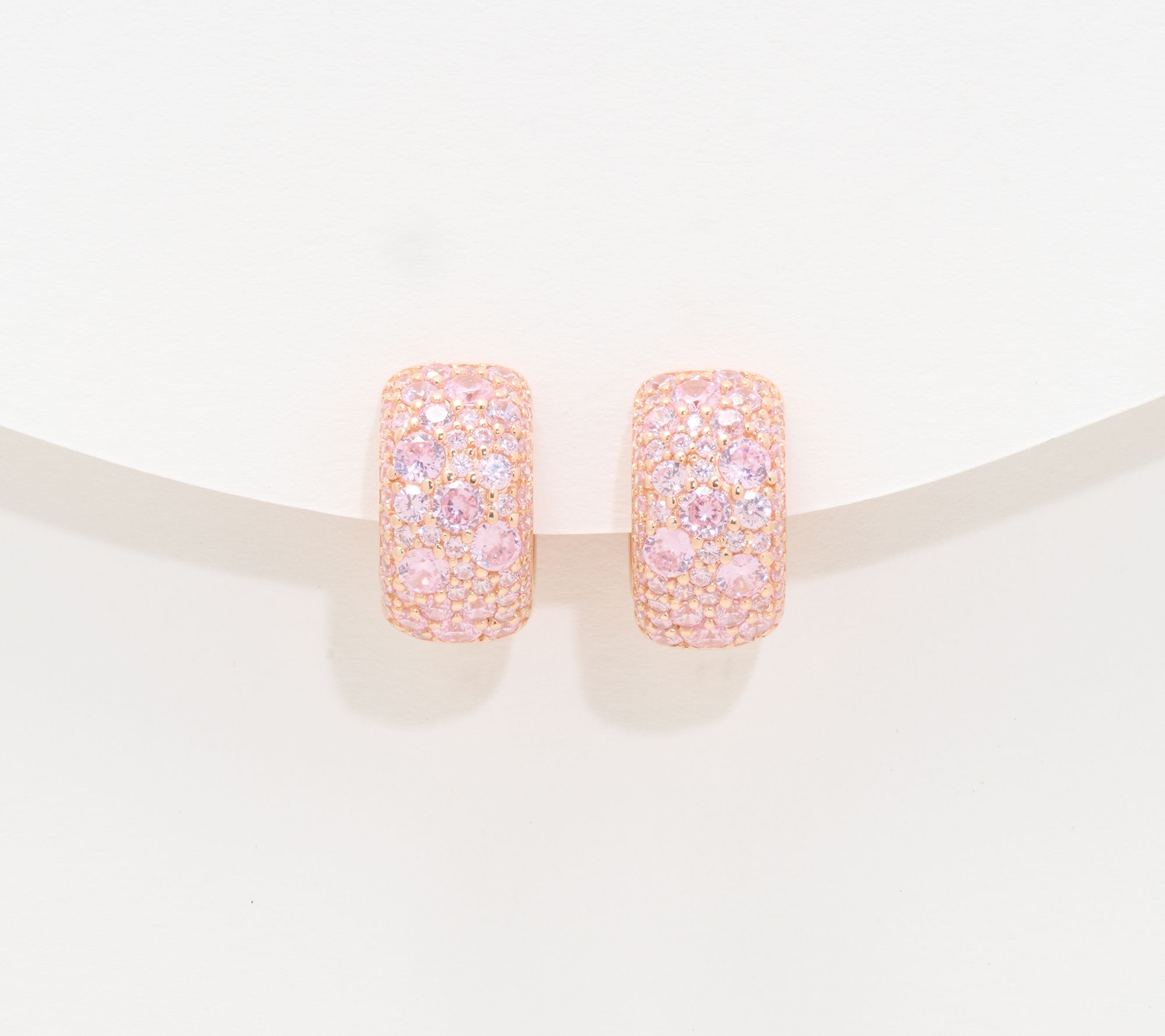 Diamonique Italia Huggie Hoop Earrings, Sterling Silver