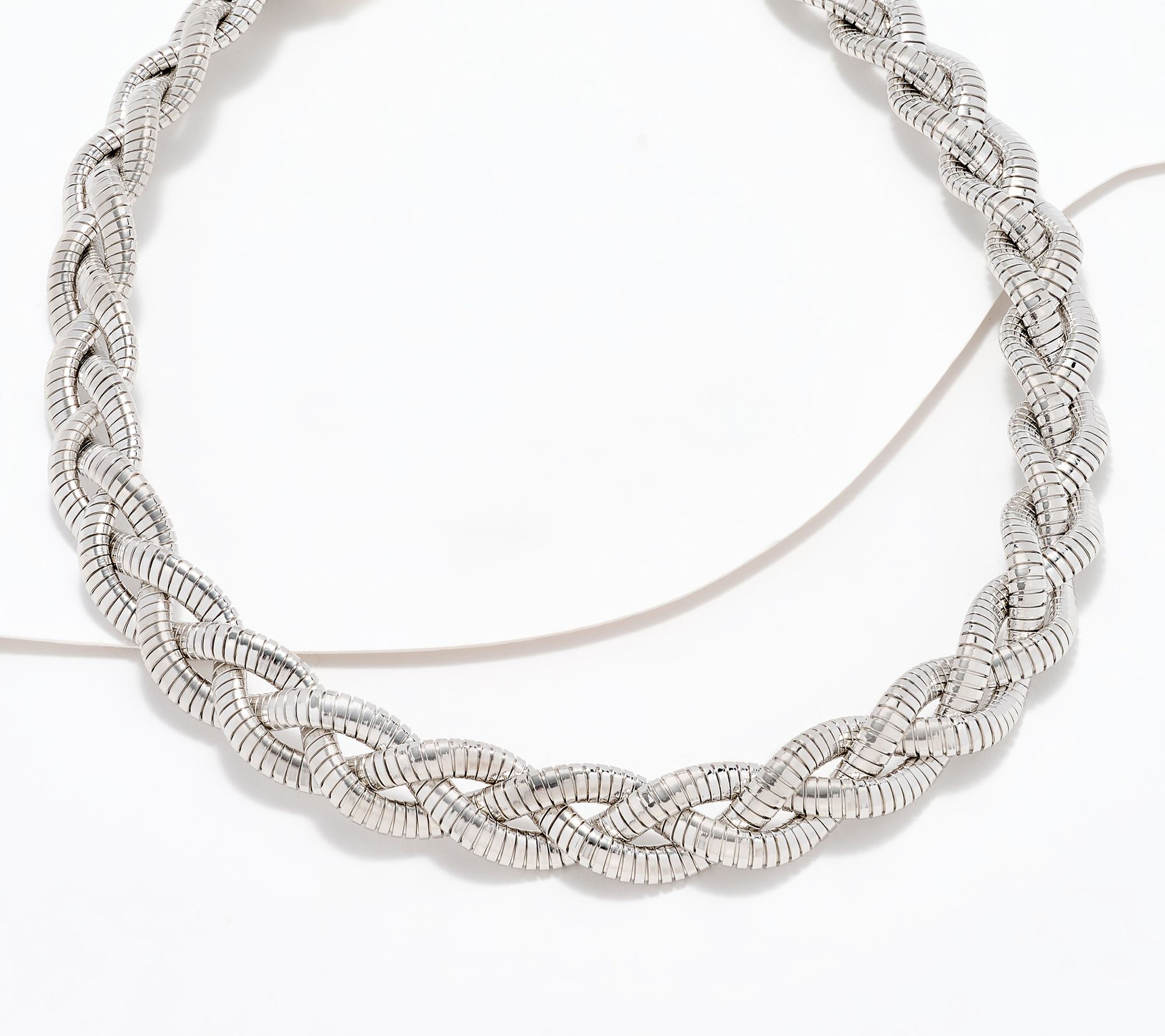 "As Is" David Markstein Bronze Braided 18" Tubogas Necklace