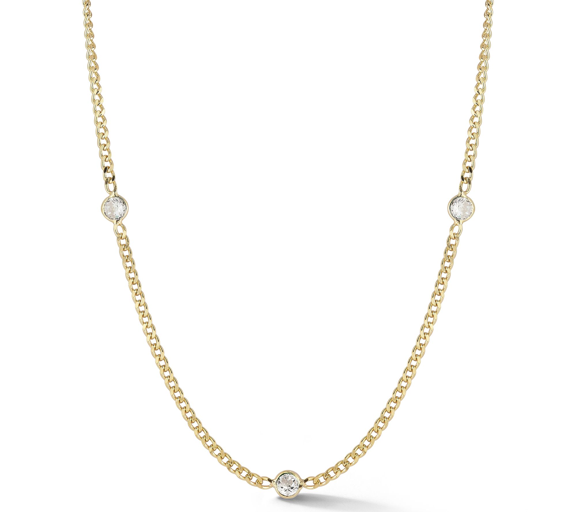 Sterlina Silver Triple Station Necklace, Sterling