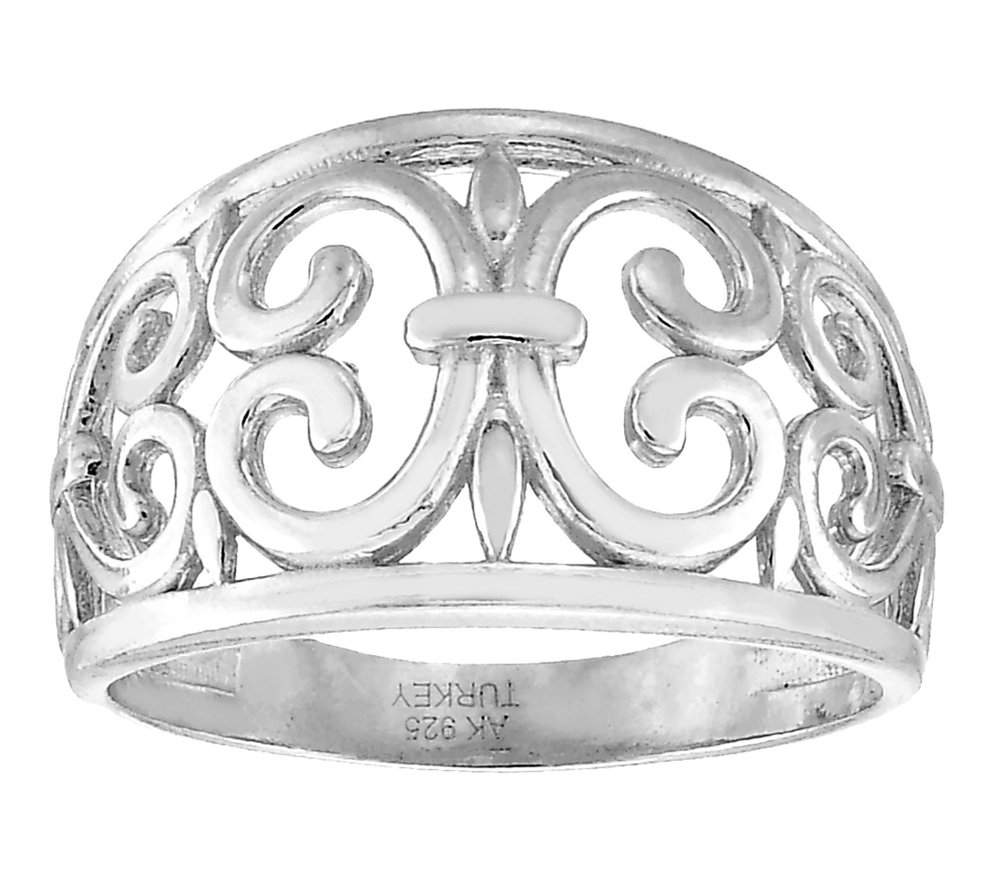 Silver Style Vintage Filigree Design  Ring, Sterling