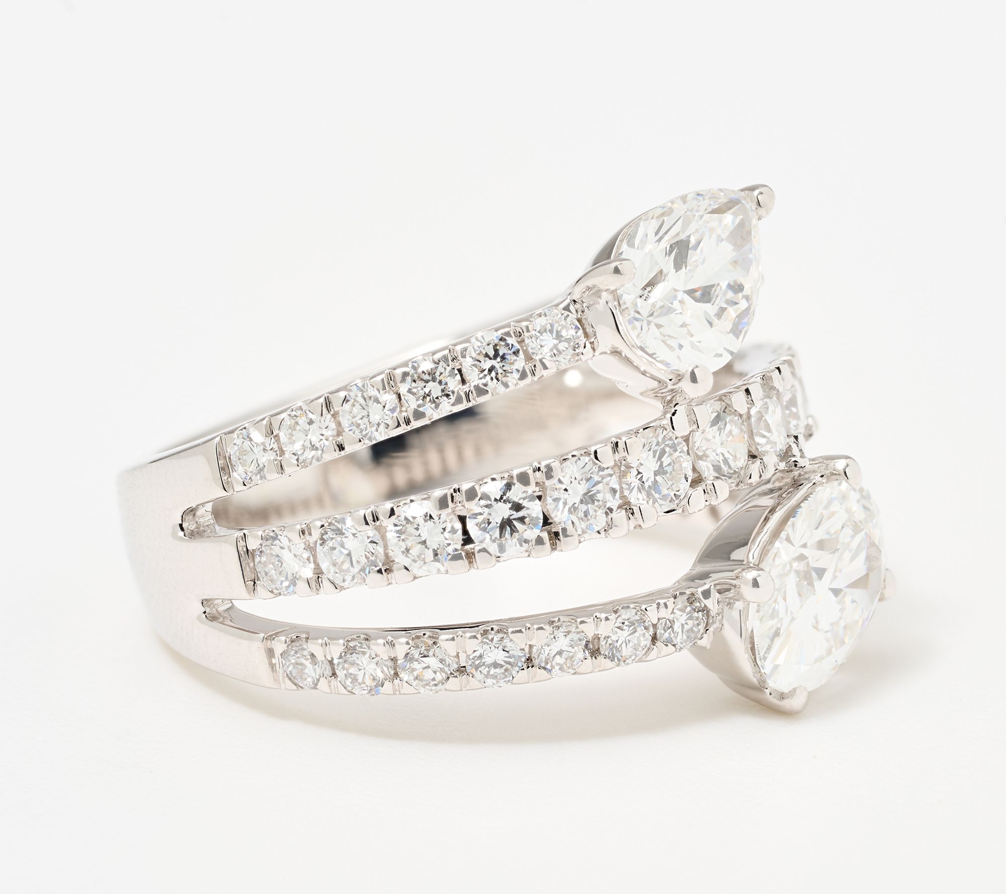 Fire Light Lab Grown Diamonds 3.00 cttw Highway Ring, 14k Gold