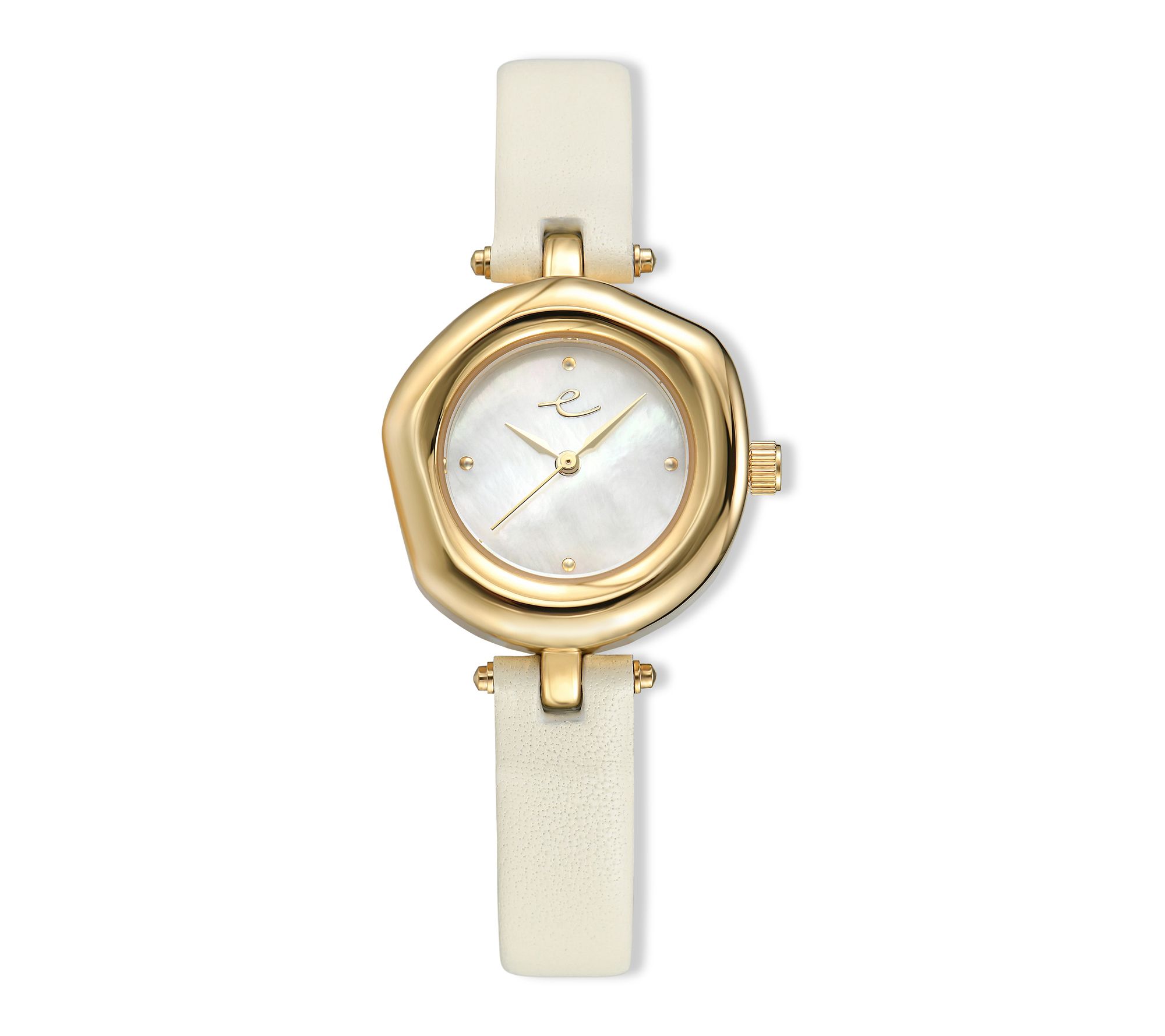 Ettika Women's Open Circle Leather Strap Watch