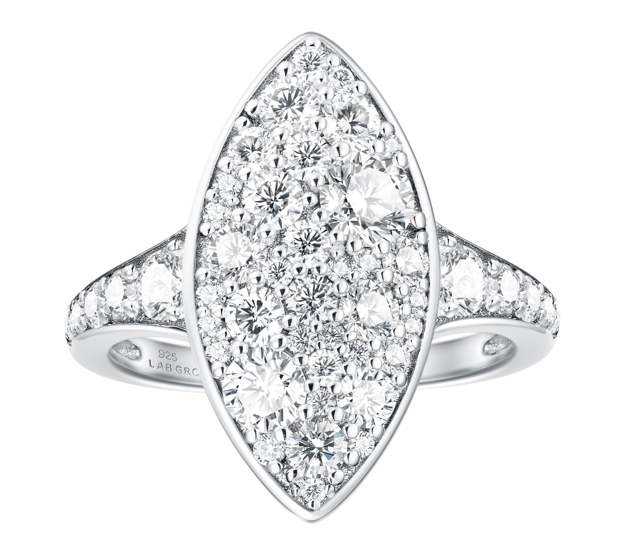 Jen by Jennifer Miller Lab Diamond Marquise Ring, Sterling