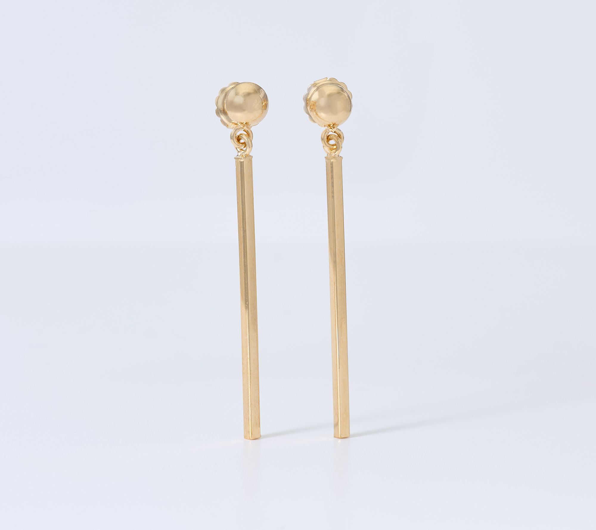 David Markstein Bronze Couture Modern Bar Dangle Earrings