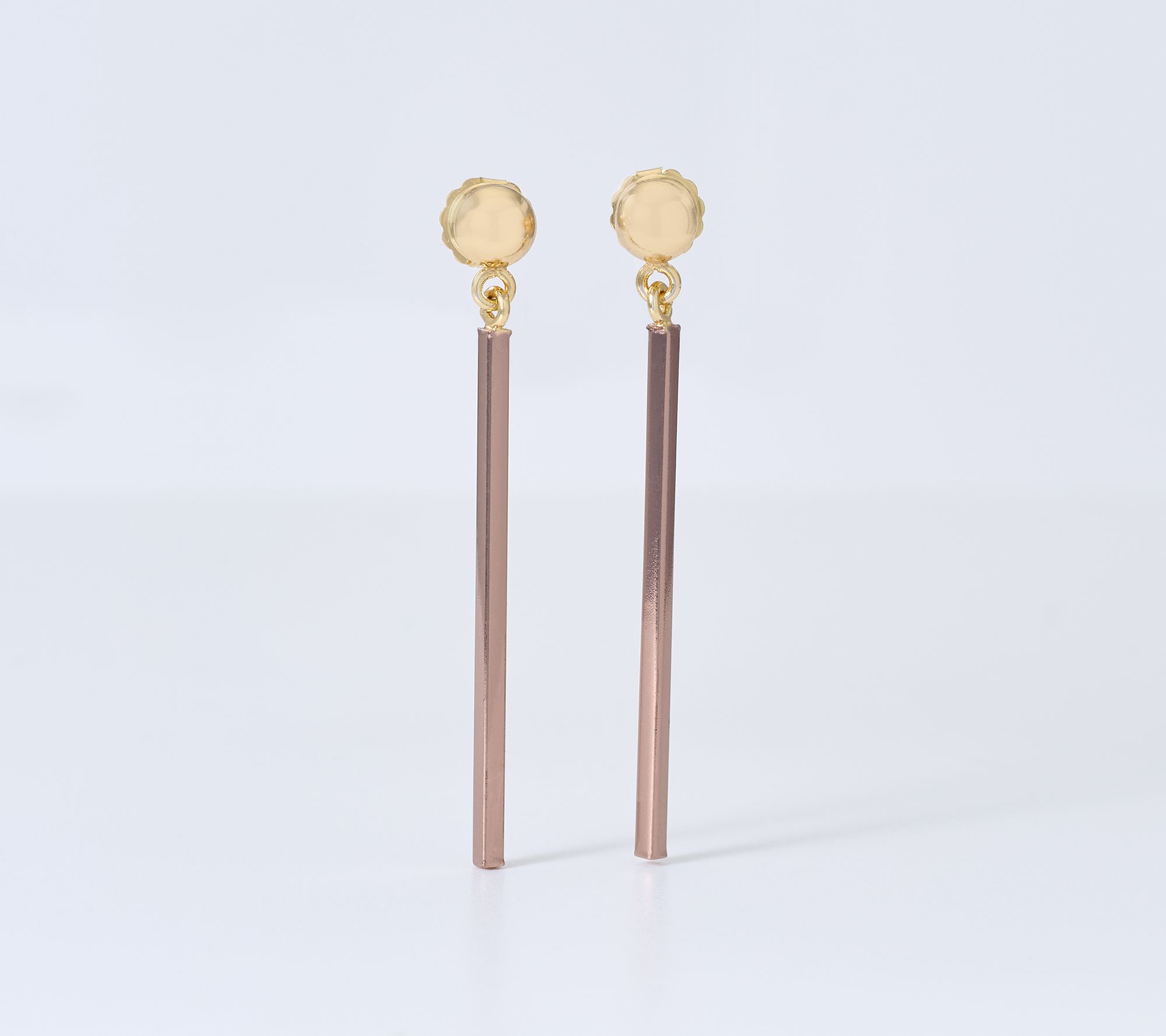 David Markstein Bronze Couture Modern Bar Dangle Earrings
