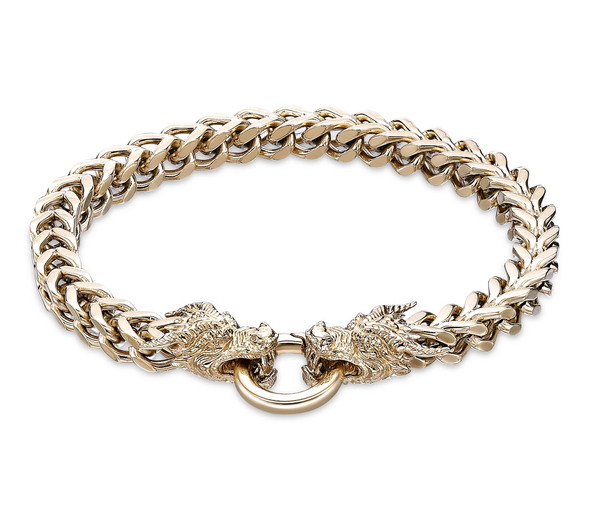 LYNX Men's Goldtone Stainless Steel Dragon Bracelet