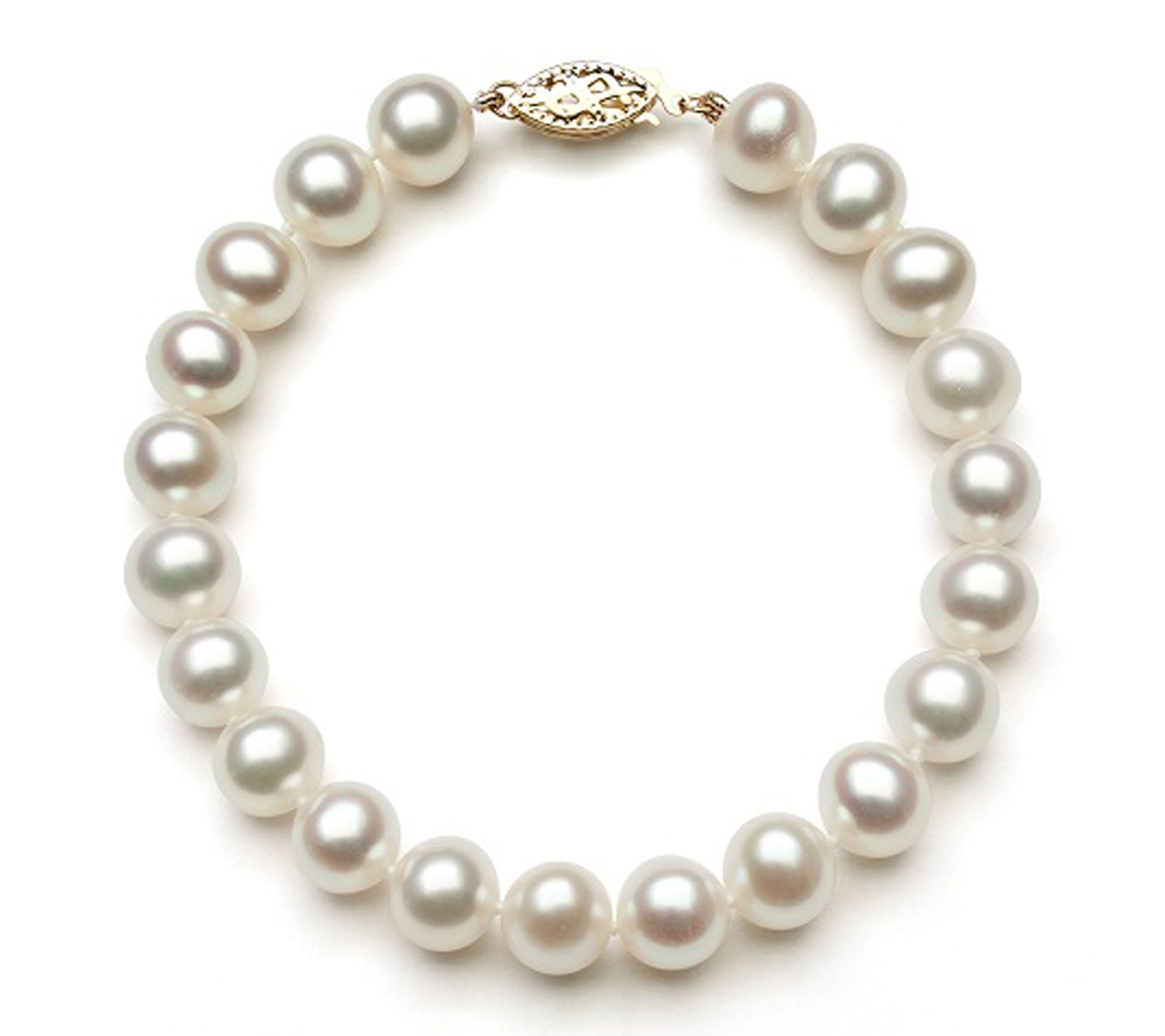 Amour De Pearl 9-10mm Cultured Pearl Bracelet,14K Gold