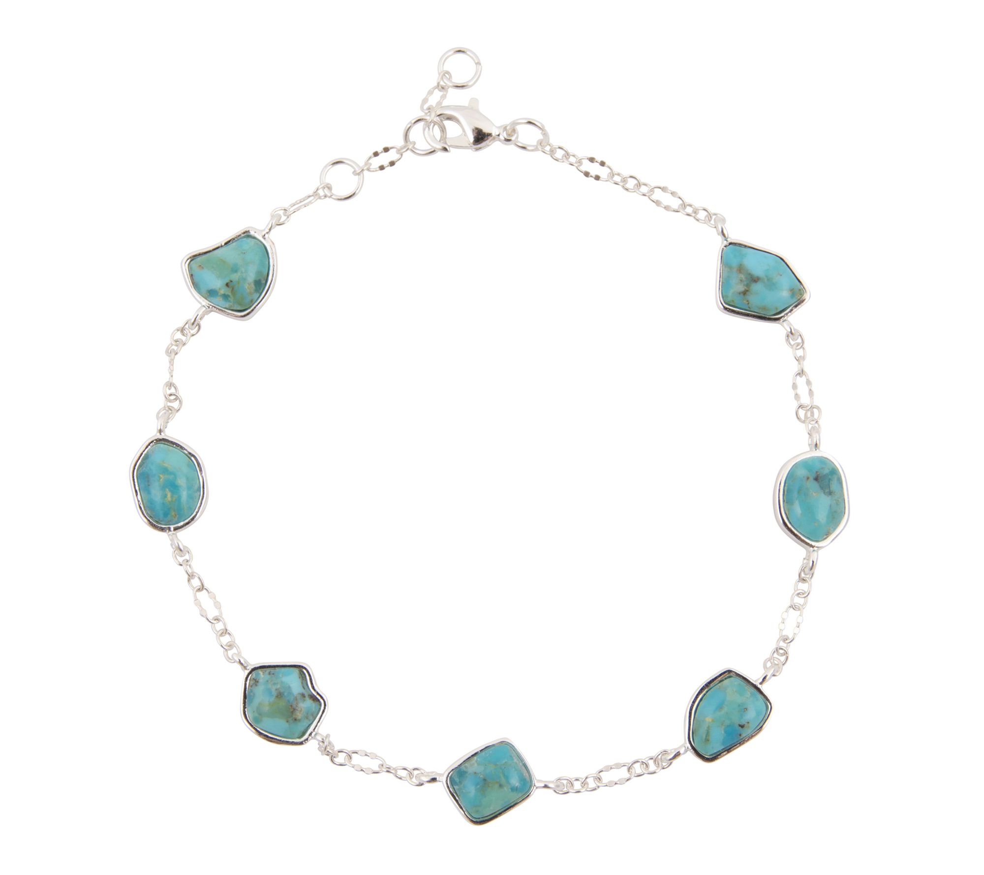 Barse Artisan Crafted Blue Turquoise Station Bracelet