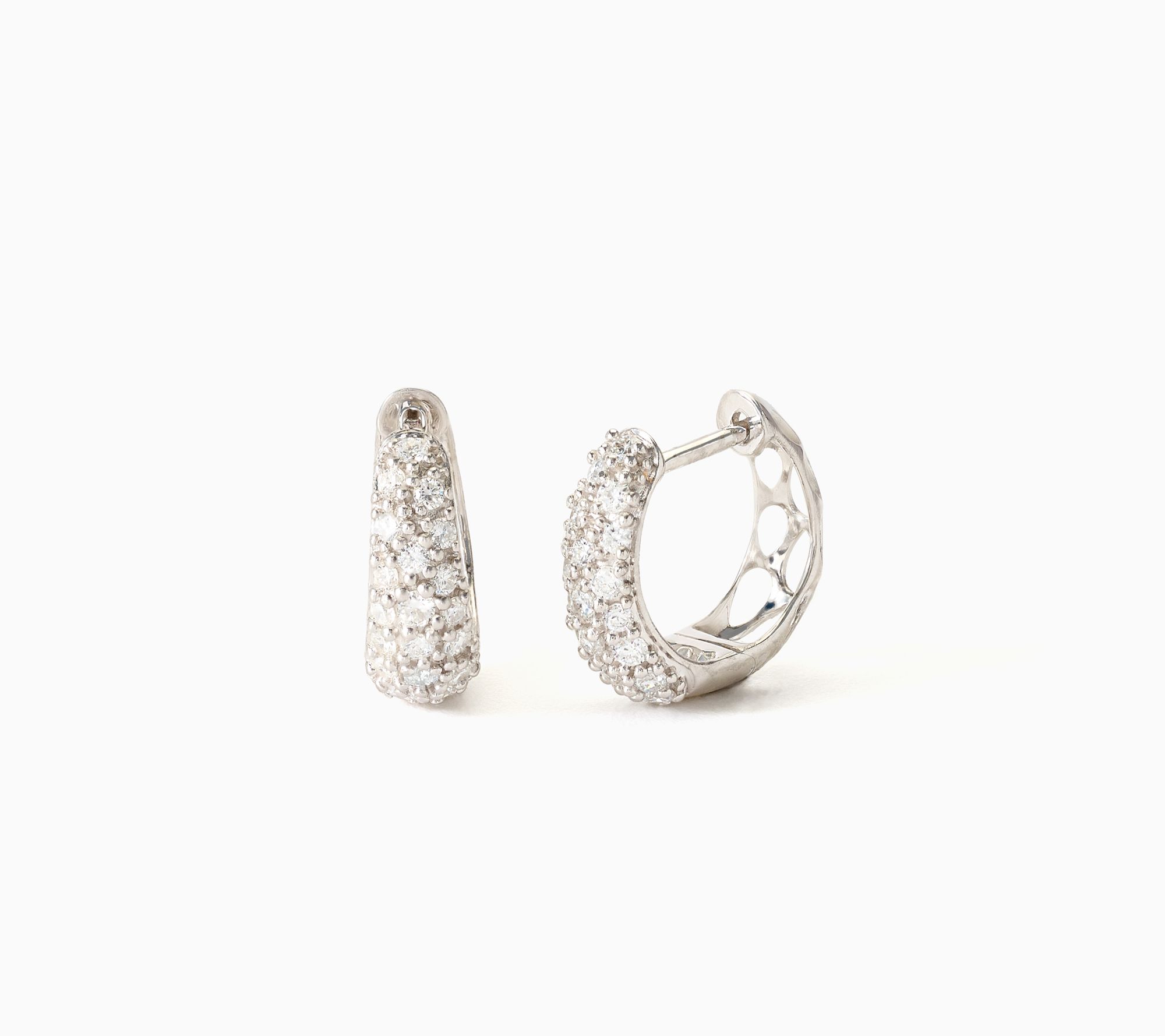 Fire Light Lab Grown Diamonds 0.50 ctw Pave Accent Hoops