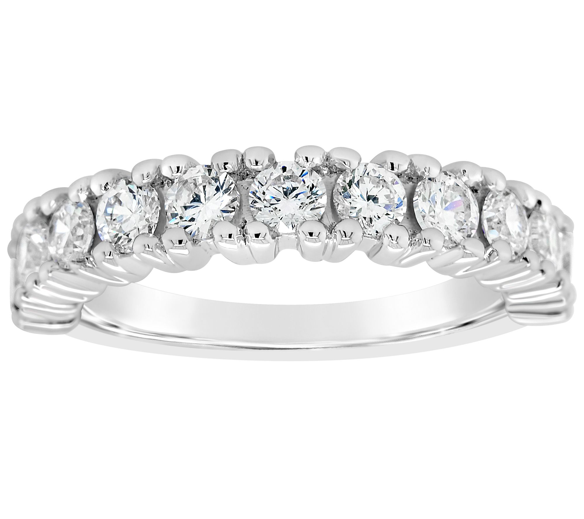 Affinity 14K Gold 9/10 cttw 11-Stone Diamond Band Ring