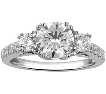 3-Stone Diamond Bridal Ring, 14K, 1.50cttw by Affinity - J338615