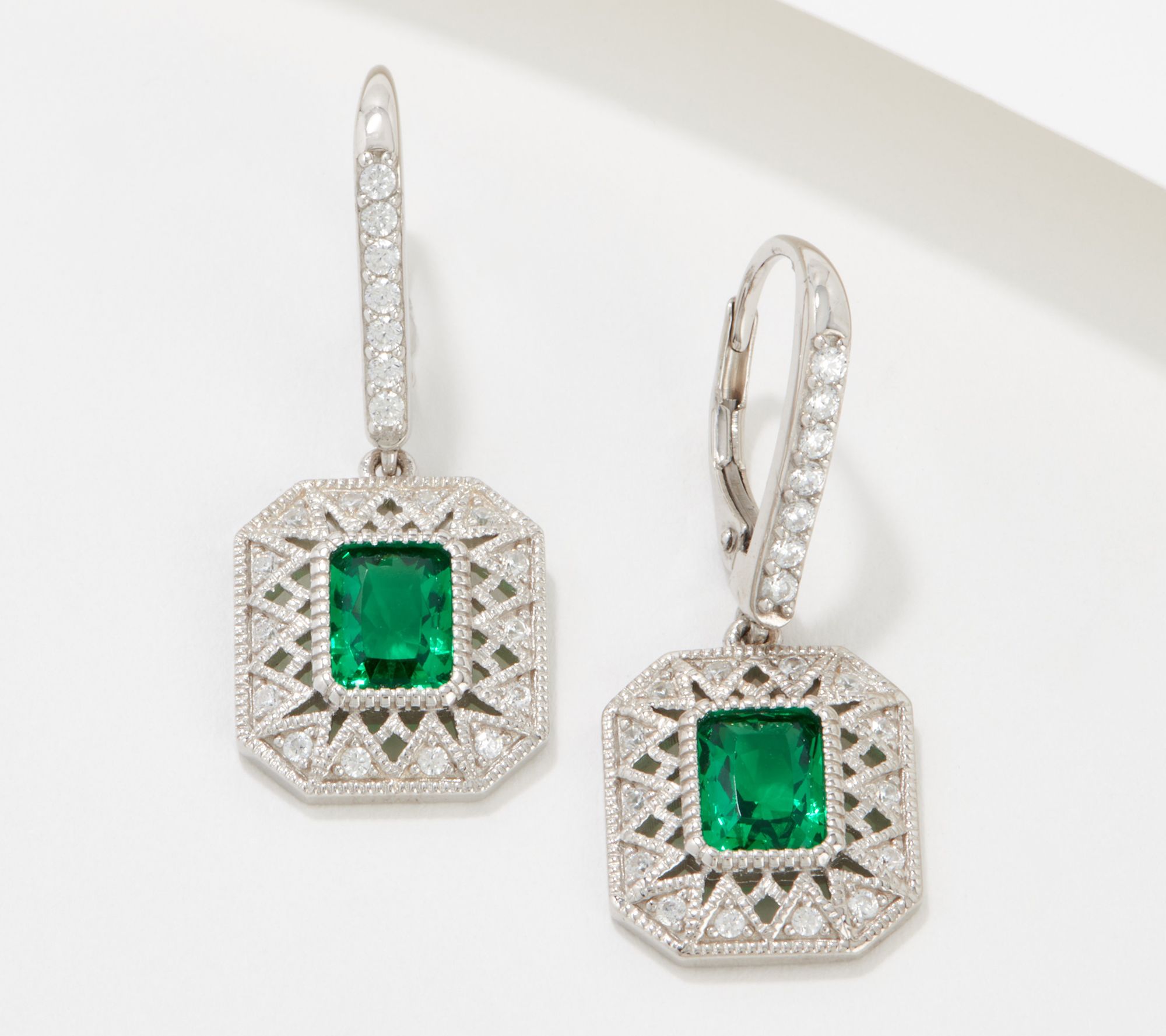 Qvc hot sale emerald earrings