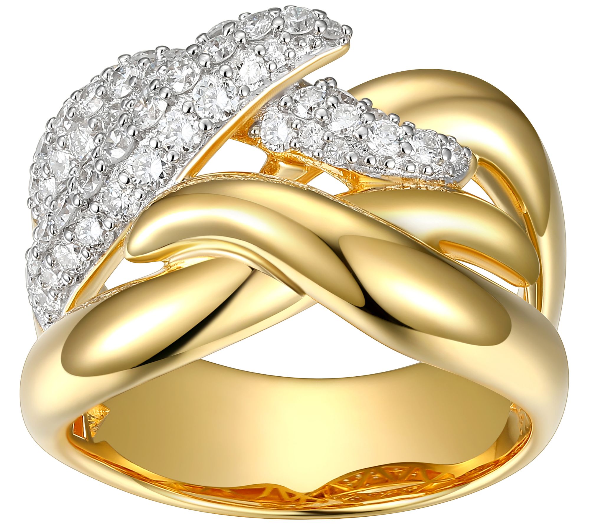 LuxLab Diamonds 1.00 cttw Lab Grown  Ring, 18K Gold Plated