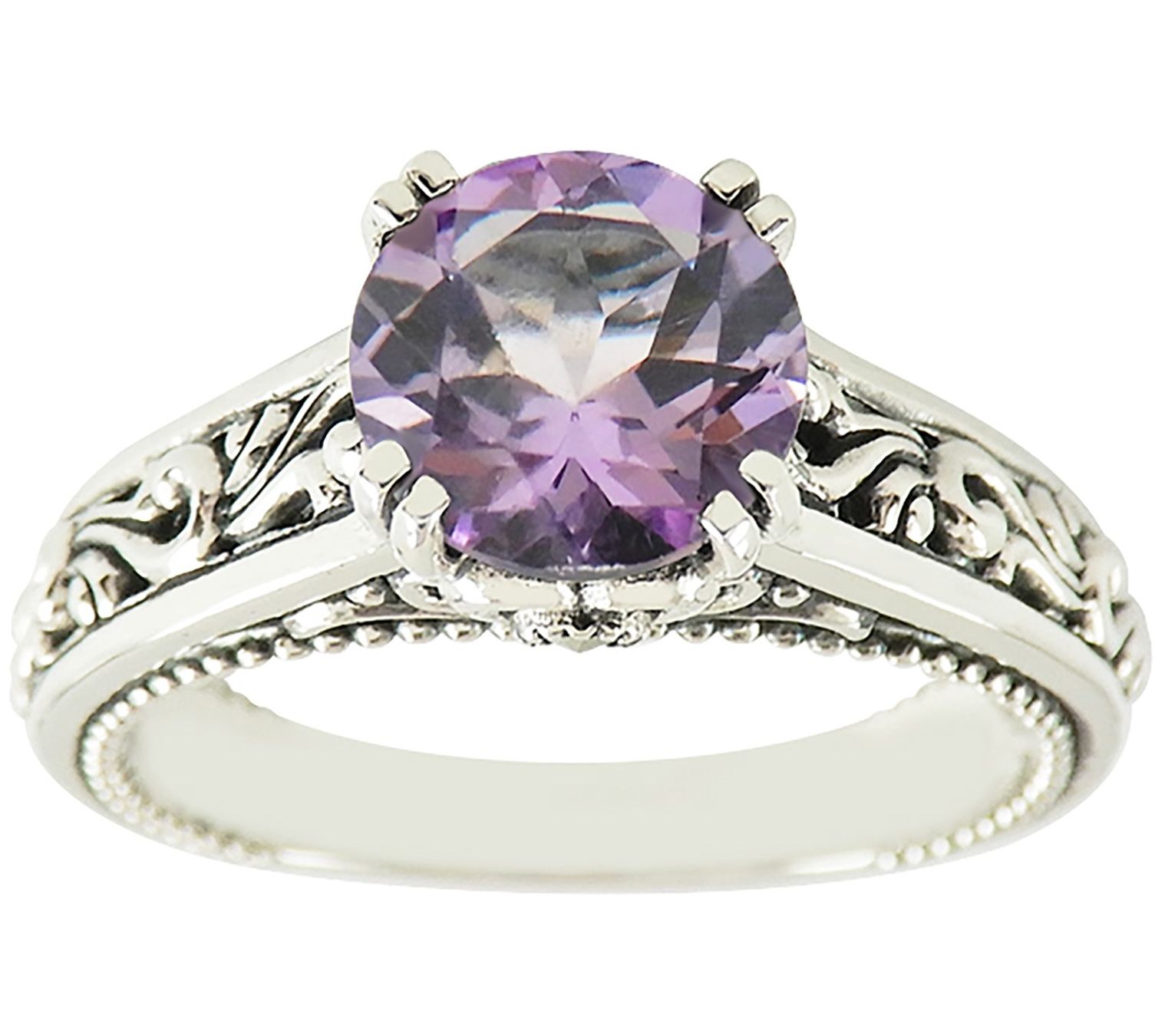 Suspicion Sterling Silver Gemstone & Marcasit eScroll Ring