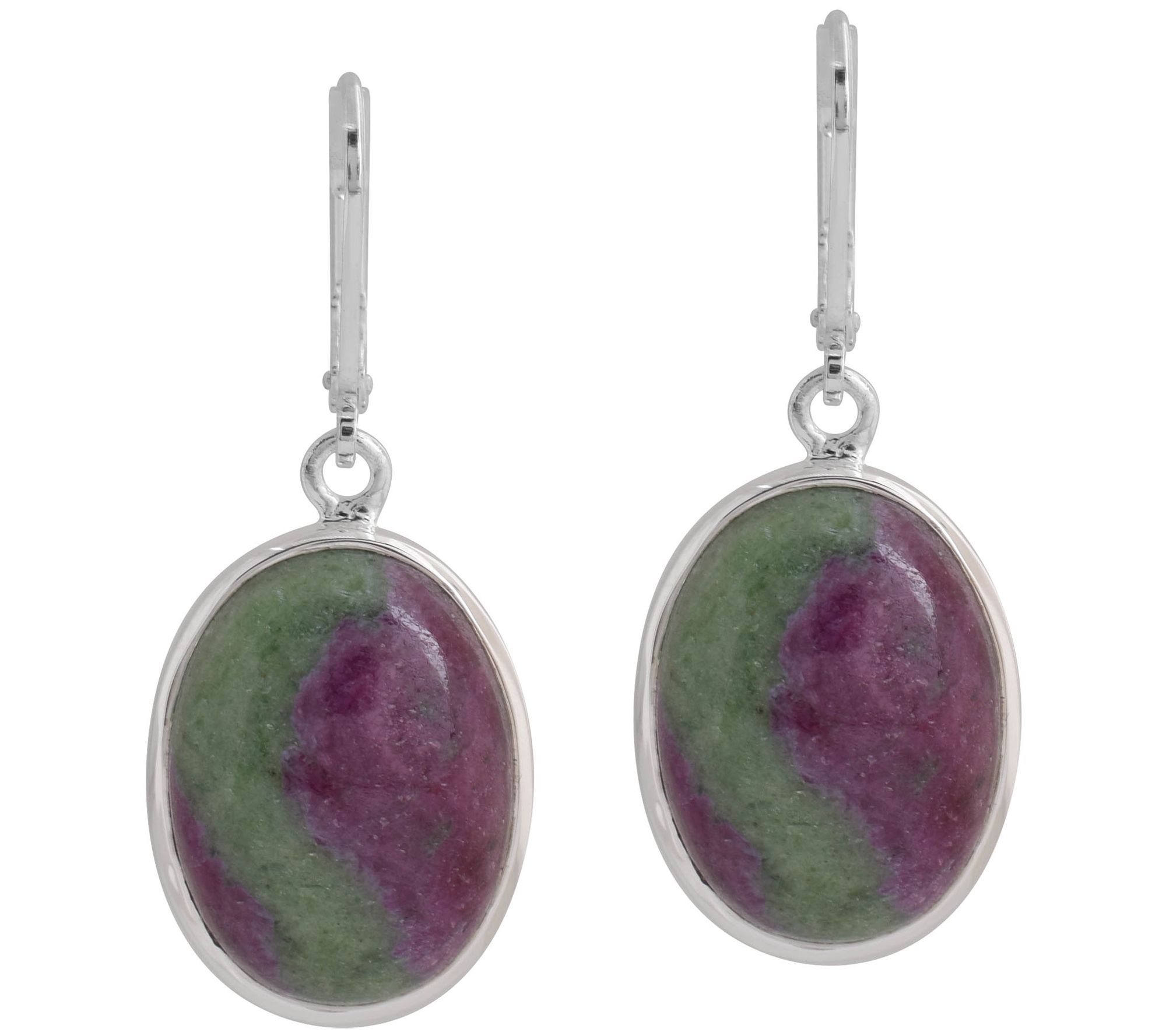 Affinity Gems Ruby Zoisite Dangle Earrings, Sterling Silver