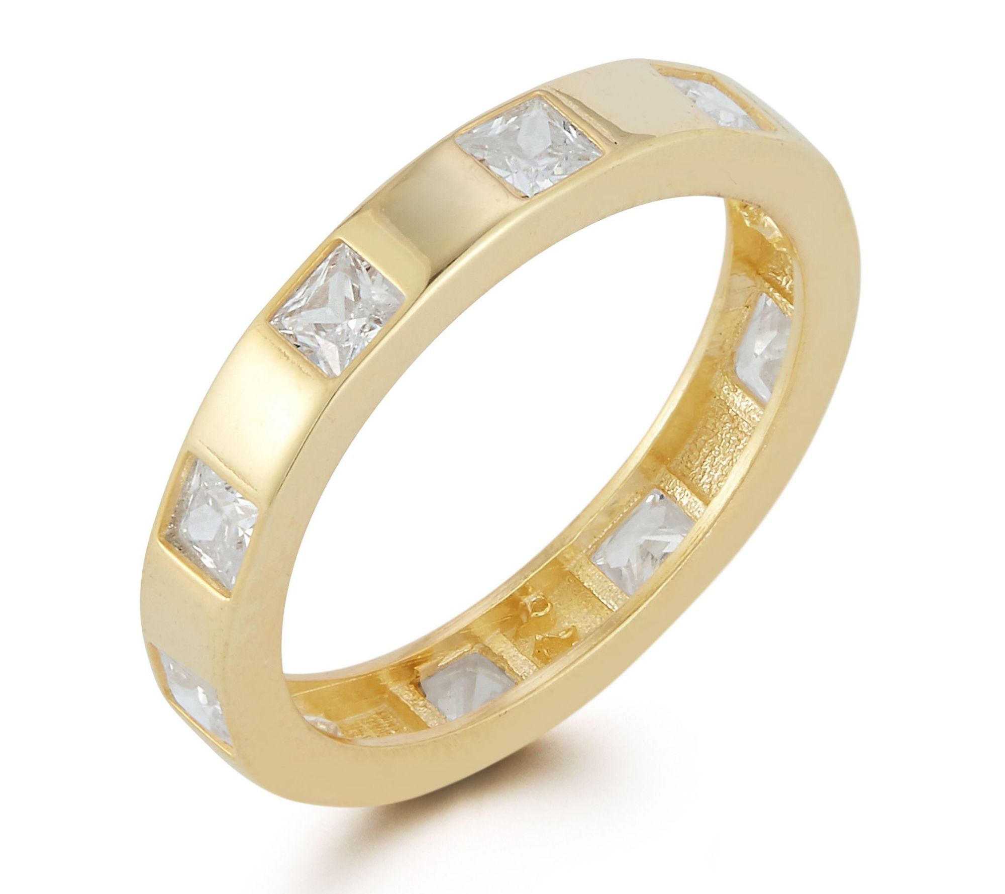 Sterlina Silver Princess-Cut Band Ring, Sterling