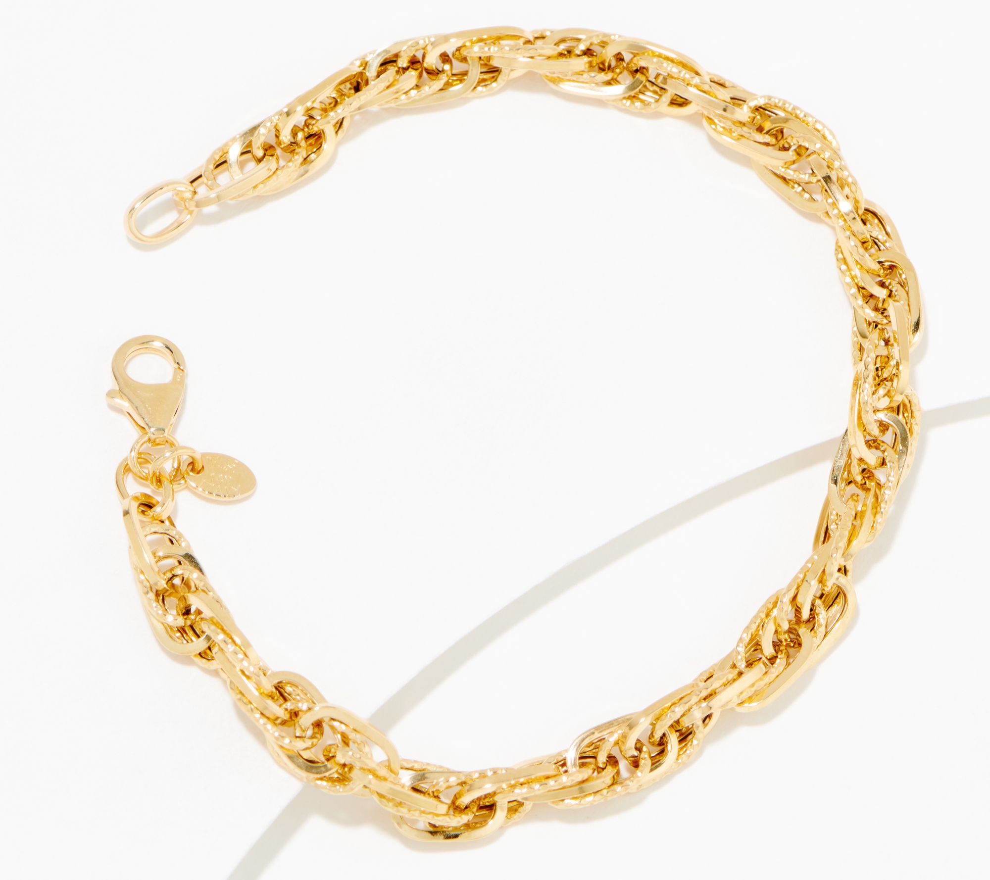As Is EternaGold Twisted Link Bracelet, 14K Gold, 4.6-5.0g 