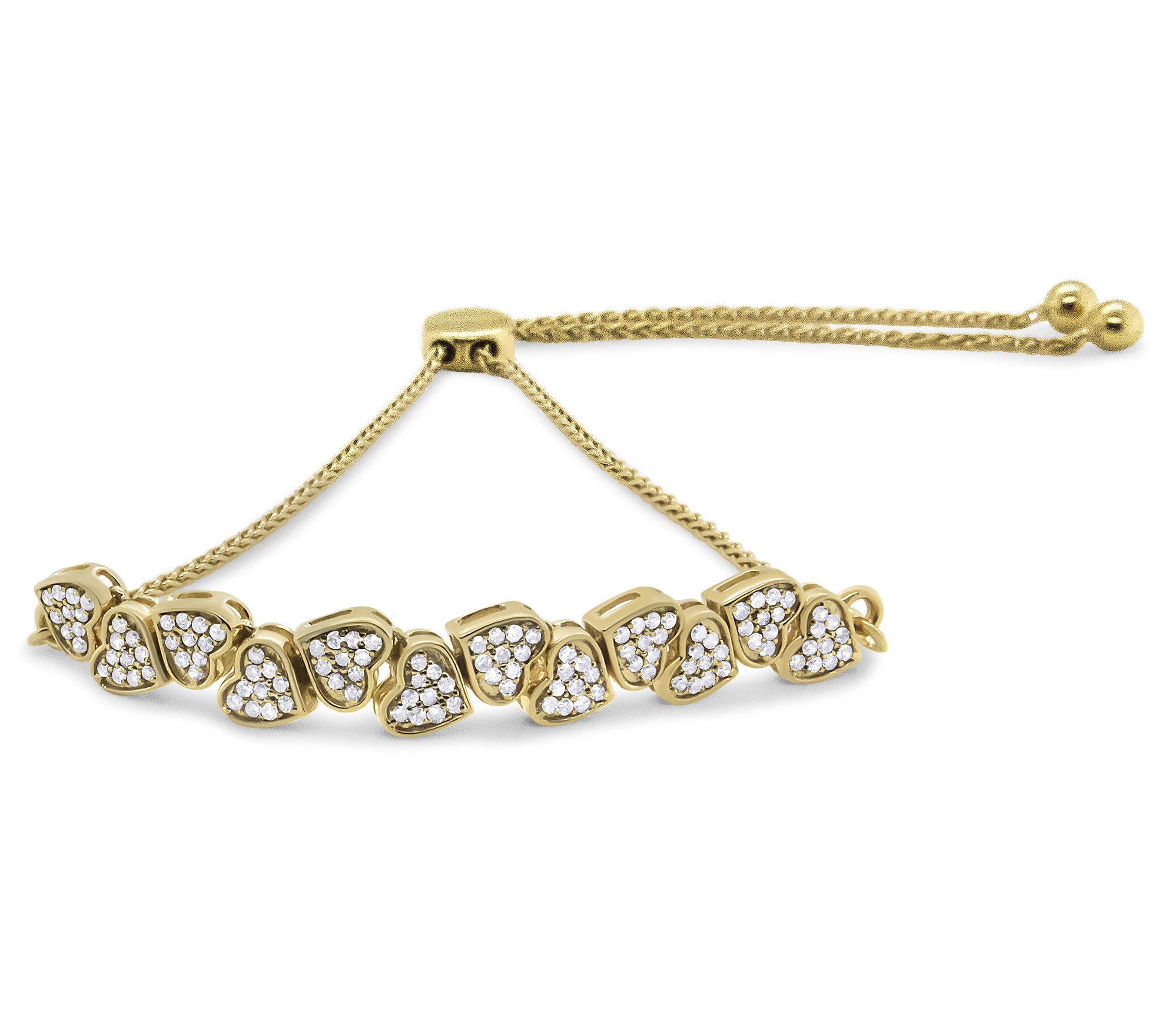 Haus of Brilliance Diamond Adjustable Bracelet,Sterling