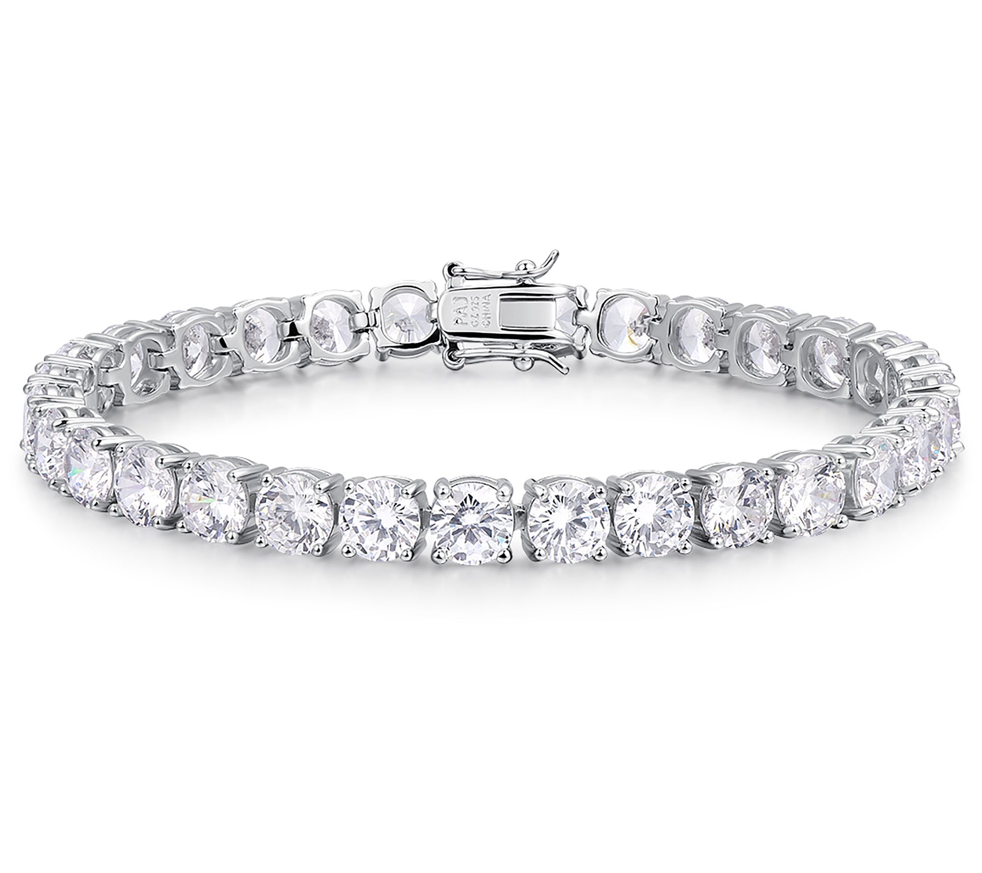 Diamonique 39.15 cttw Tennis Bracelet, Sterling Silver