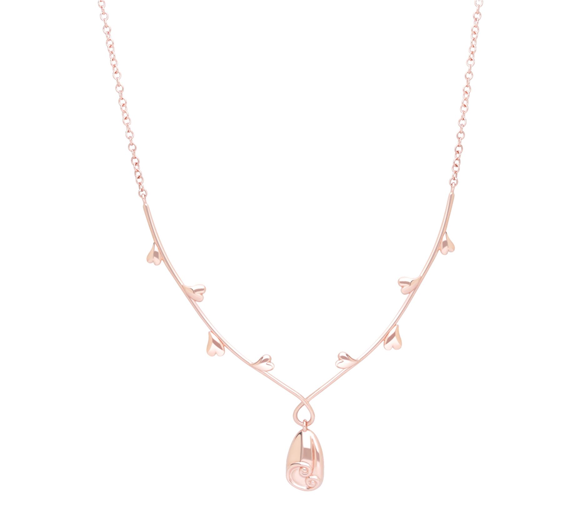 Goddaughters 14K Rose Gold Clad Gratitude RoseNecklace