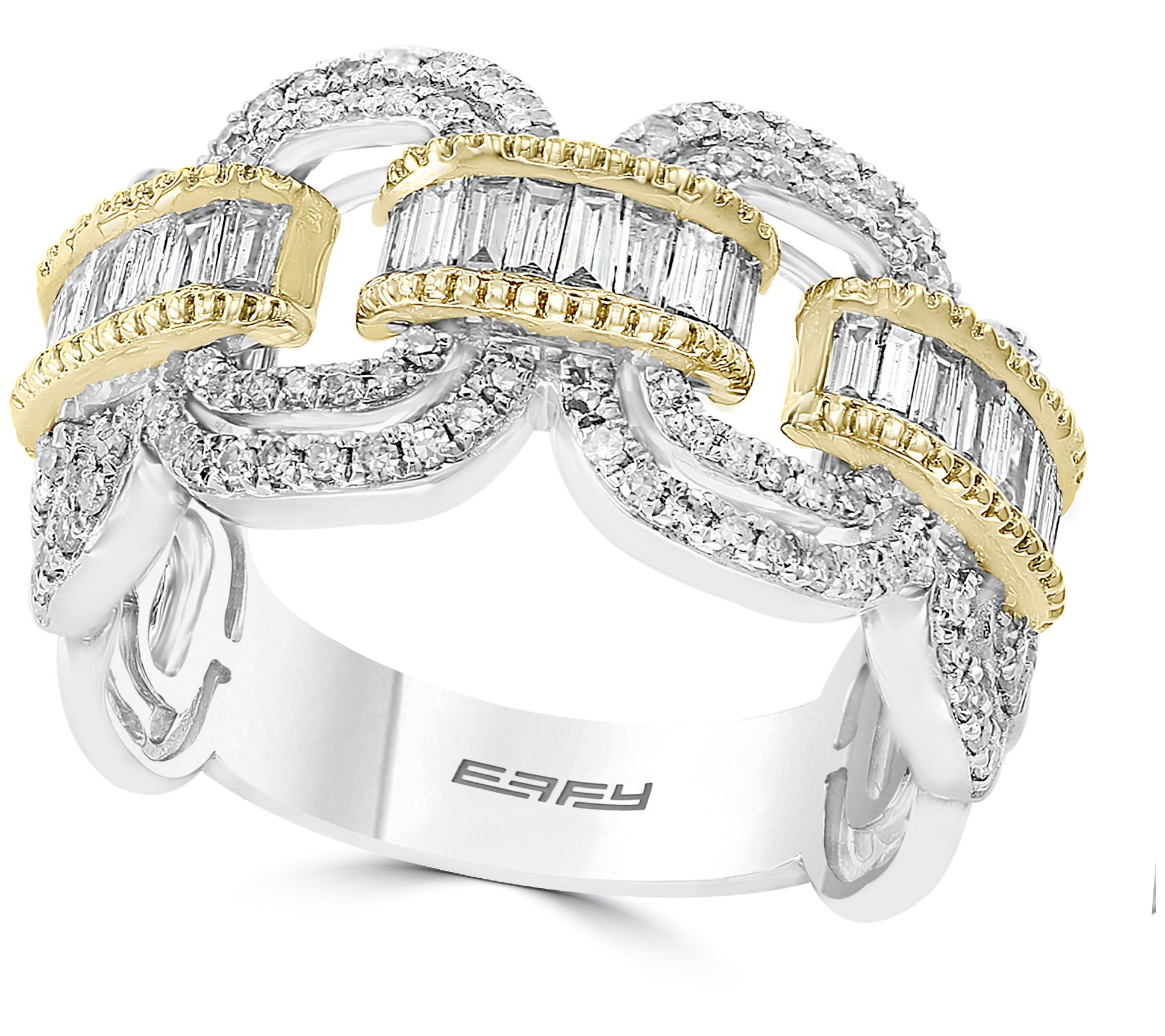 Effy 0.70 cttw Two-Tone Diamond Ring, 14K Gold