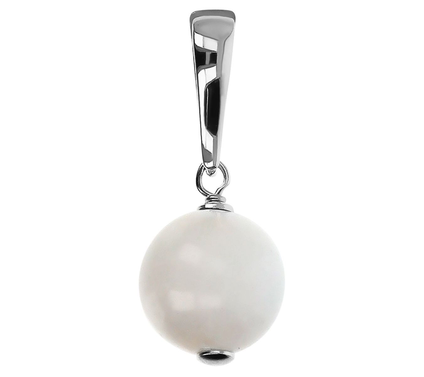 Ultrafine Silver Polished Gemstone Bead Pendant