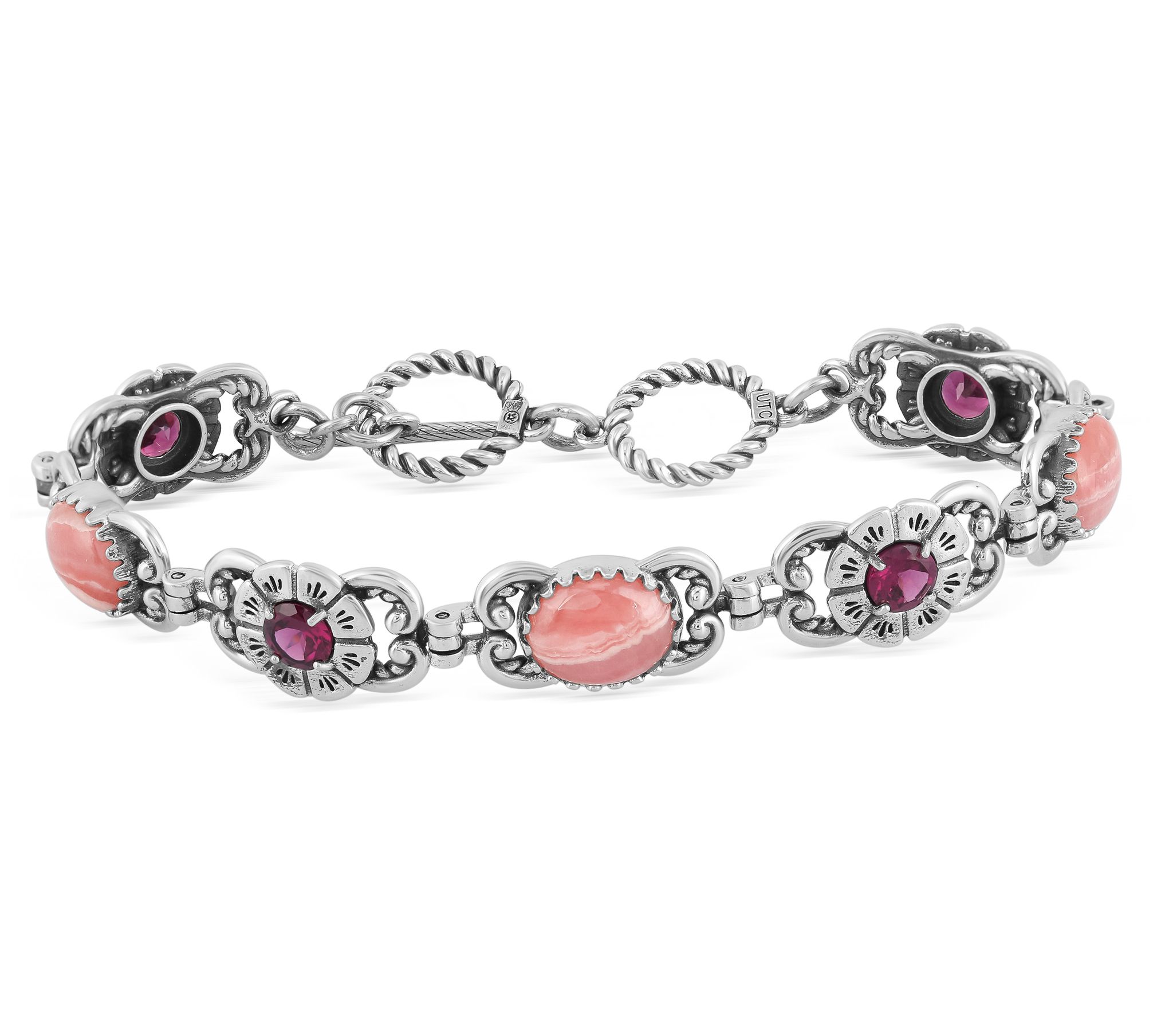 American West Sterling Gemstone Desert Bloom Tennis Bracelet