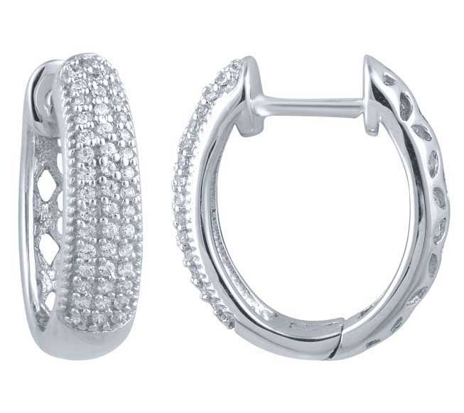 Affinity Diamonds 0.25 cttw Hoop earrings, sterling silver