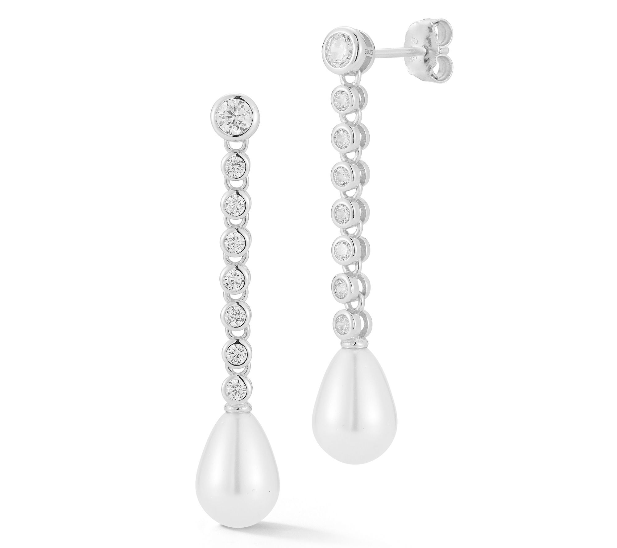 Rachel Zoe Cultured Pearl Drop Earrings, Sterling