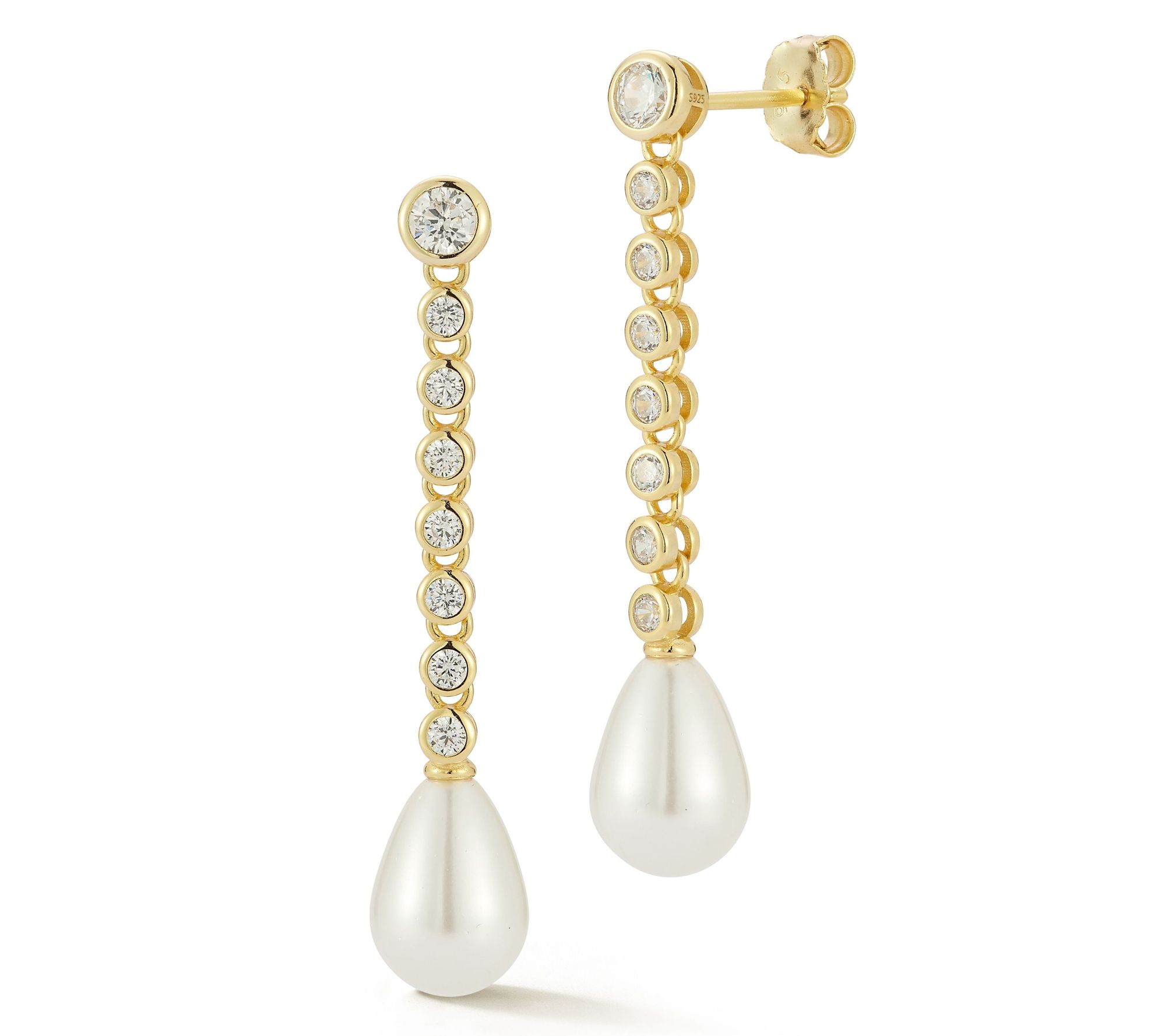 Rachel Zoe Cultured Pearl Drop Earrings, Sterling
