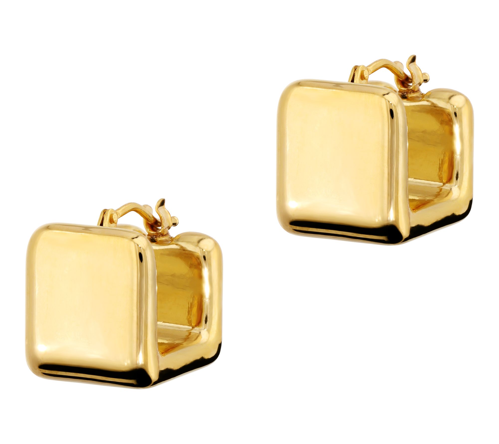 BellaOro Polished Hoop Earrings, 14K Gold OverResin