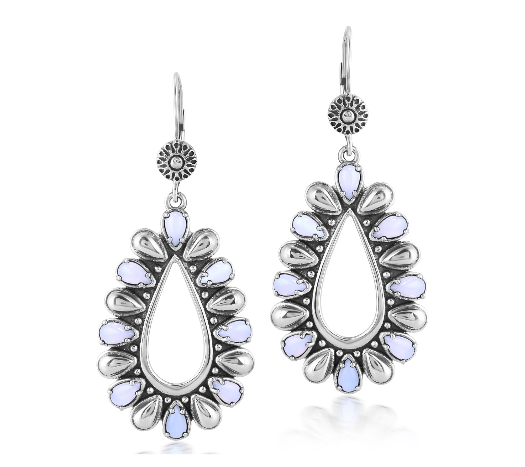 American West Sterling Silver Teardrop GemstoneEarrings