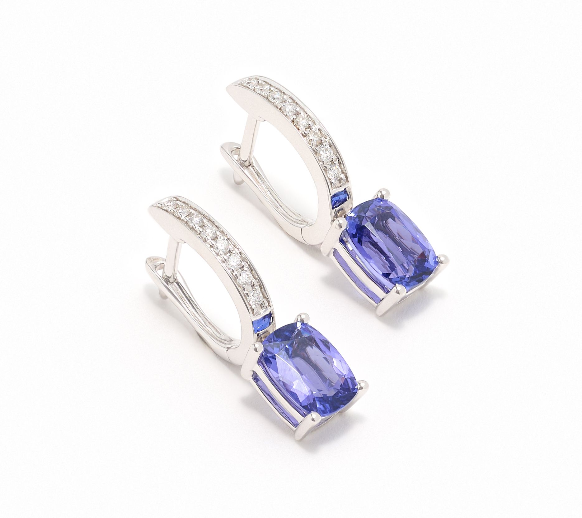 Pure Tanzanite by Jeff Moseley Tanzanite Earrings, 18k