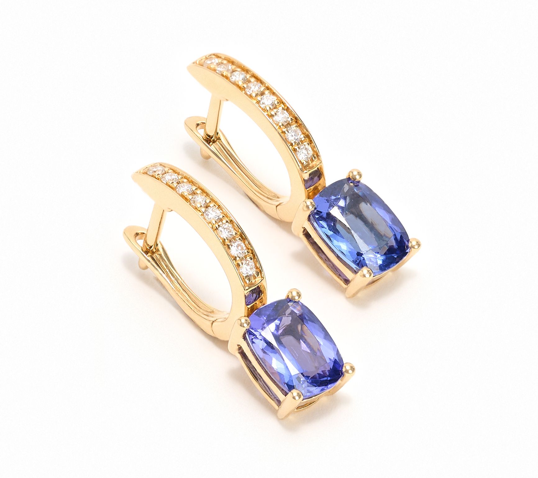 Pure Tanzanite by Jeff Moseley Tanzanite Earrings, 18k