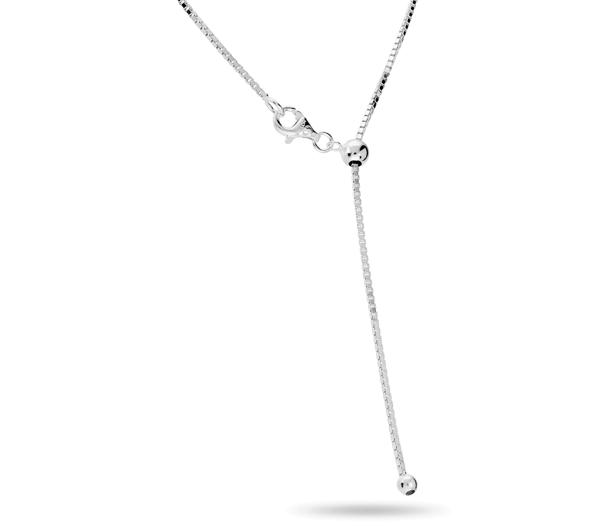 Ultrafine 950 Silver 24" Adjustable Box Chain Necklace
