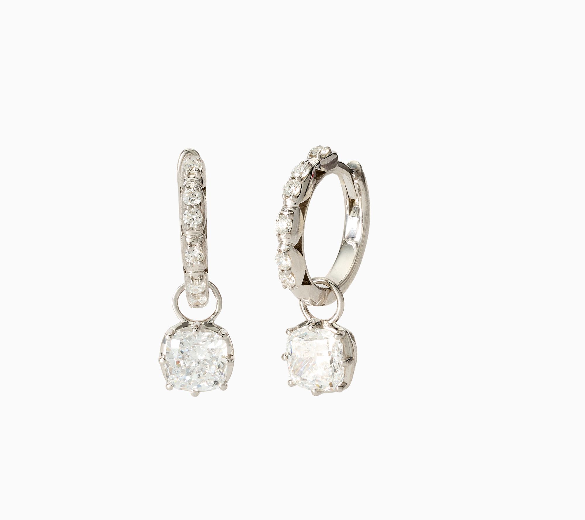 XO Tacori Lab Grown Diamond 2.25 ctw Cushion Cut Earrings, Sterl