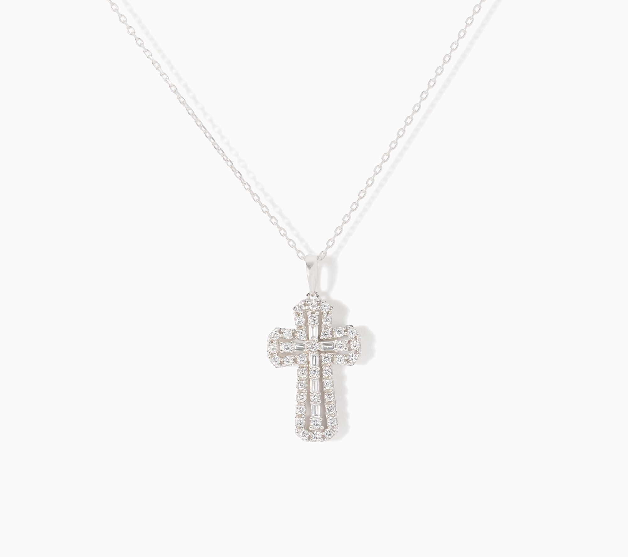 Fire Light Lab Grown Diamonds 0.50 ctw Cross Pendant Neck