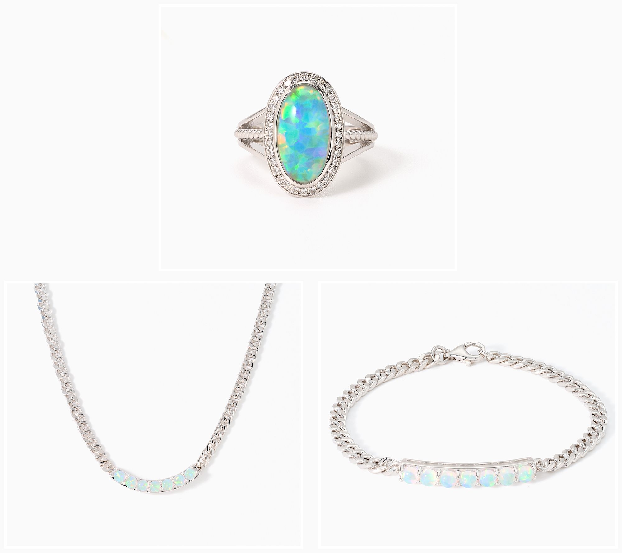 Gemistry Synthetic Curb Ethiopian Ring/ Necklace/ Bracelet