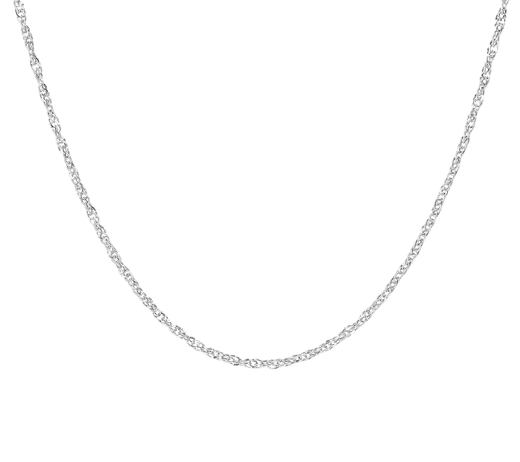 Milor Gold 18" Polished Singapore Chain, 14K