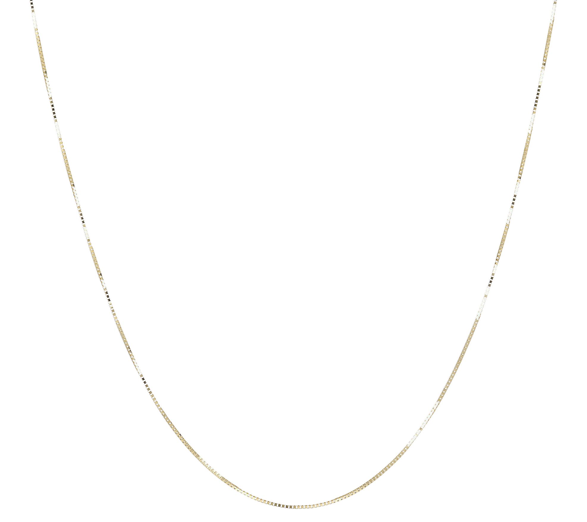 Italian Gold 20" Fine Box Chain Necklace, 10K