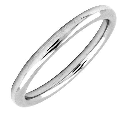 Simply Stacks Sterling Silver 2.25mm Polish Ring - QVC.com