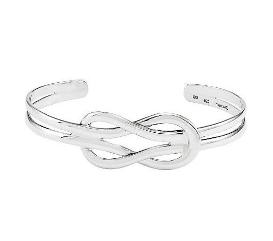 Sterling Polished Solid Knot Cuff