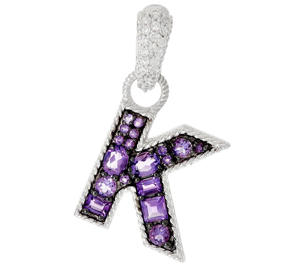 Judith Ripka Sterling Gemstone Initial Enhancer - QVC.com