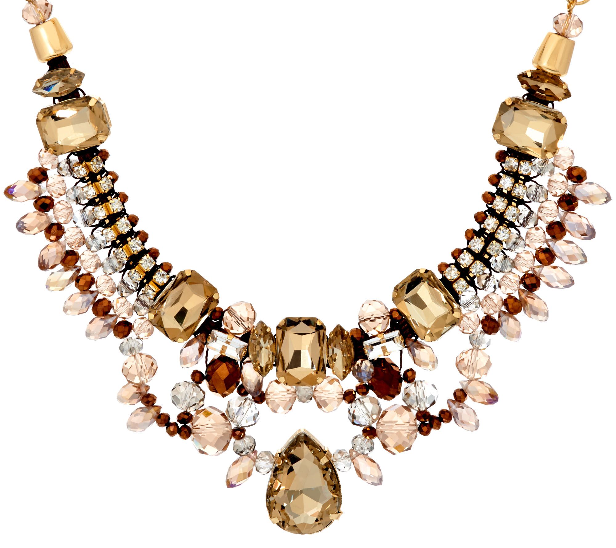 Susan Graver Neutral Statement Necklace - Page 1 — QVC.com