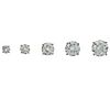 Diamonique Set of 5 Stud Earrings, Sterling or 14K Plated, Boxed, 1 of 4